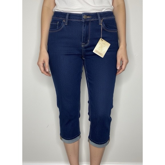 Hybrid and Company Denim - Hybrid & Company NWT Women's Indigo Stretch Capri Jeans Size 9 Mid Rise